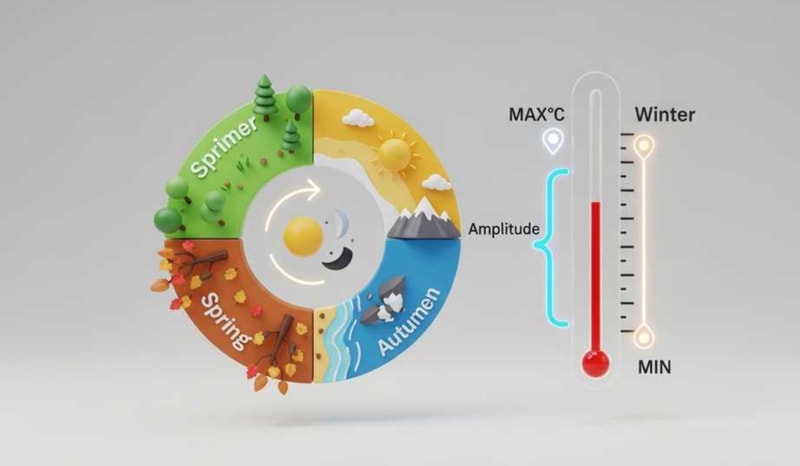 Cách tính biên độ nhiệt năm