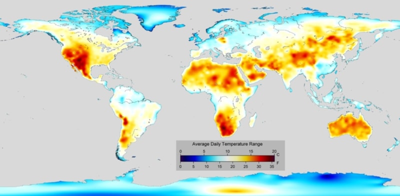 Những yếu tố tác động đến biên độ nhiệt
